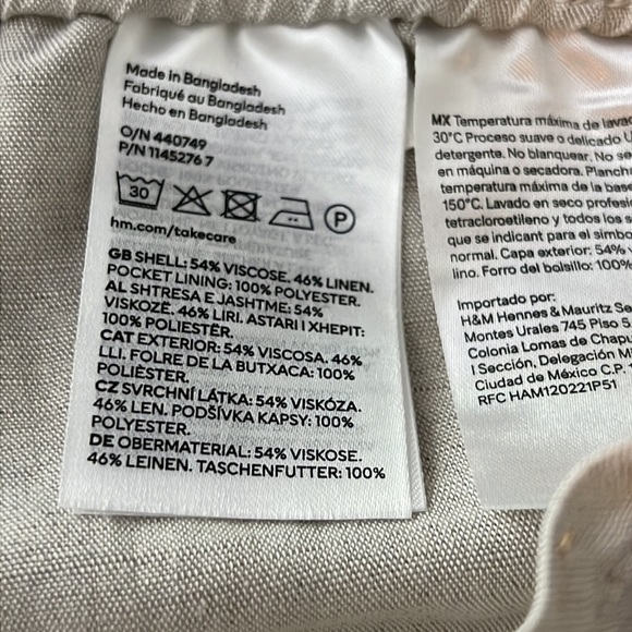 H&M Cream Wide Leg Pants - Picture 7 of 7